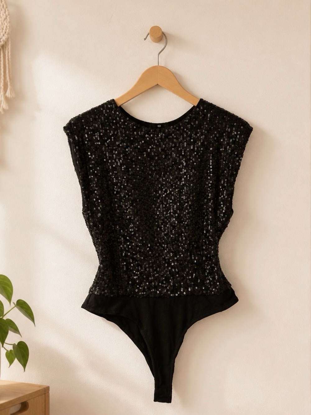 Emprada Black Sequin Kids One-Piece Bodysuit